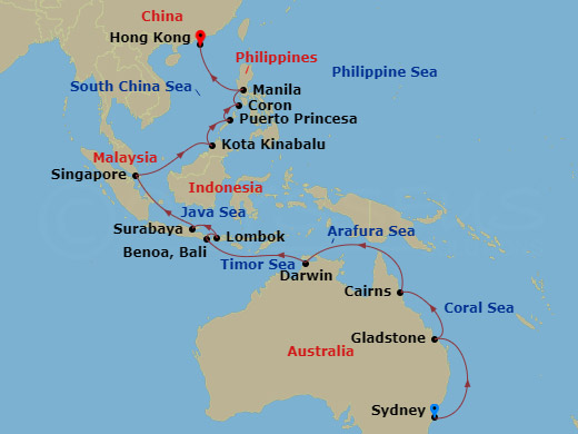 cruises australia to asia